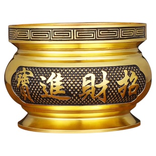 单龙纯黄铜合金香炉室内家用熏香薰炉供佛奉招财神爷摆件烧香上香