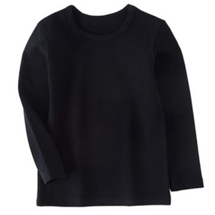 包邮春秋童长袖t恤 儿童装纯白色 纯棉黑白灰女童男童内衣打底衫