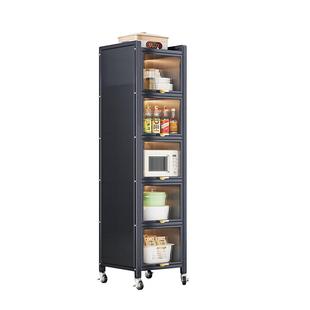 厨房夹缝置物柜落地超窄侧边储物柜碗柜可移动整理架多功能收纳柜