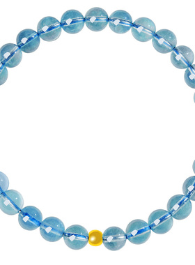 宫里上新蓝晶金福蓝宝情侣手链