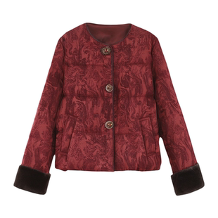 2026新款爆款冬季高级感唐装年轻款棉袄新中式国风红色棉服外套女