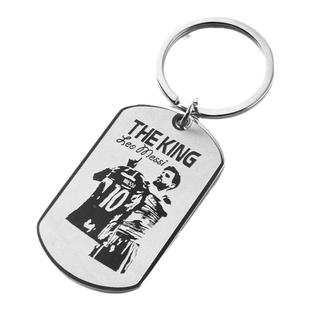 梅西C罗足球钥匙扣内马尔球星周边不锈钢汽车学生书包挂件男生