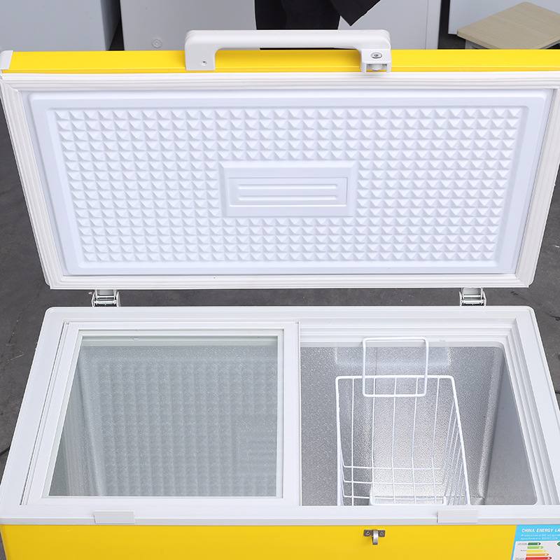 精品压缩机车载冰箱供158L太阳能直流冷柜柜式型冷冻冷藏