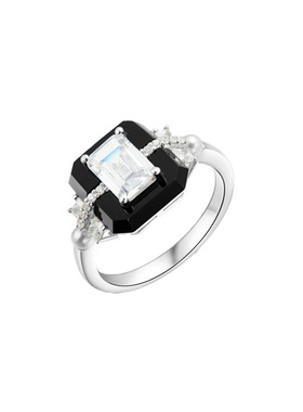 复古系列英伦风黑玛瑙戒指