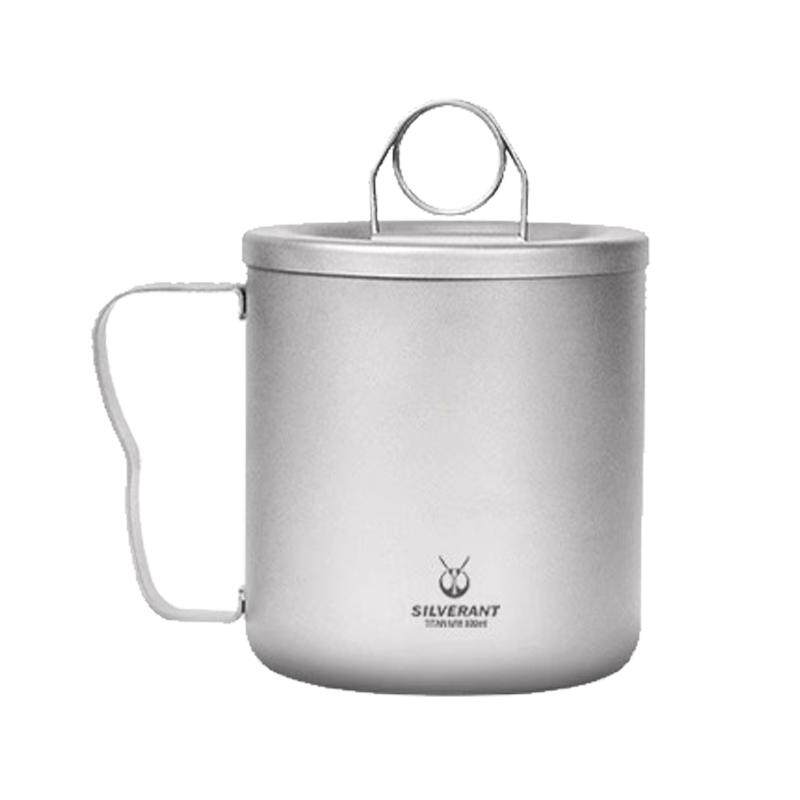 银蚁纯钛双层水杯茶杯