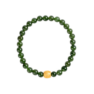 【六字碧韵】碧玉经文和田玉手串范李李国风文艺配饰手链送礼妈妈