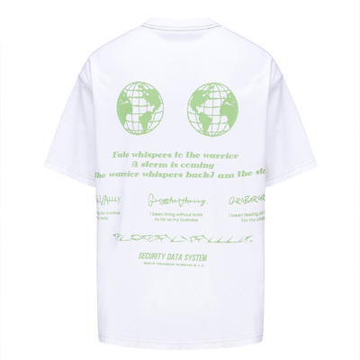 GLOBALVALLY印花短袖t恤水洗质感