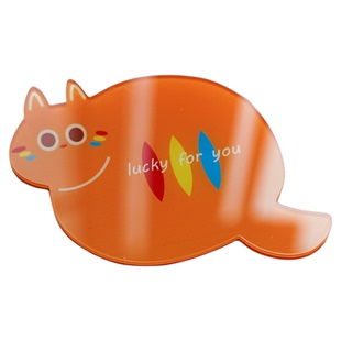 美丽废物-好运胖猫亚克力杯垫原创设计大橘大利Ins风格咖啡杯垫