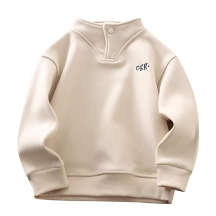 男童冬季加绒保暖卫衣2025年新款中大童儿童洋气红色本命年拜年服