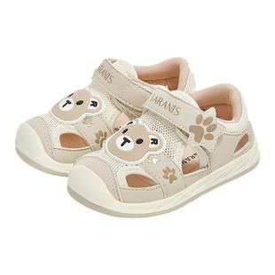 泰兰尼斯夏季新款童鞋防滑软底学步鞋男宝宝凉鞋包头防踢女童鞋子