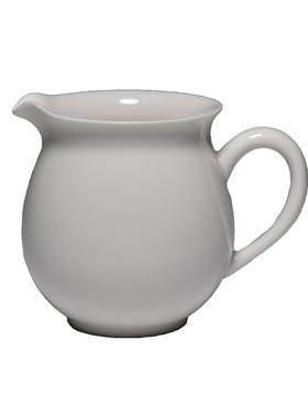 台湾三希牙白公道杯陶瓷茶具小号