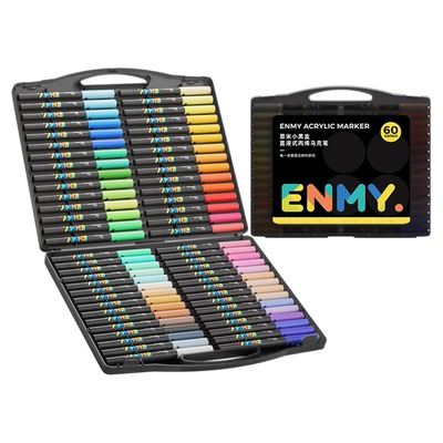 小黑盒直液式软头丙烯马克笔