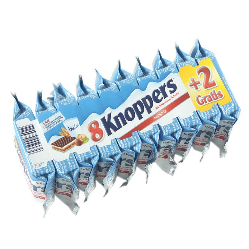 德国Knoppers榛子巧克力威化饼干