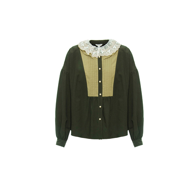 法式复古宫廷加厚秋冬衬衫