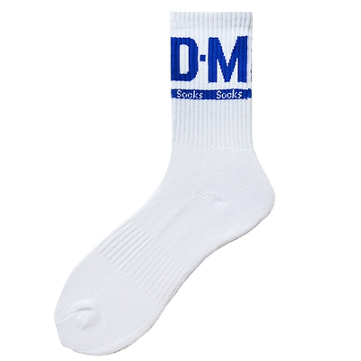 D.M毛圈加厚男棉运动字母中筒袜