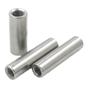 304不锈钢加长圆柱螺母连接焊接圆螺帽加厚丝杆M4M5M6M8M10M12M16