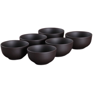 特价功夫茶具宜兴紫砂品茗杯小茶杯套装陶瓷杯子朱泥直口杯包邮