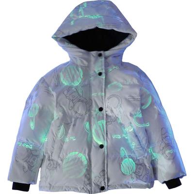 雅鹿短款加厚儿童荧光羽绒服