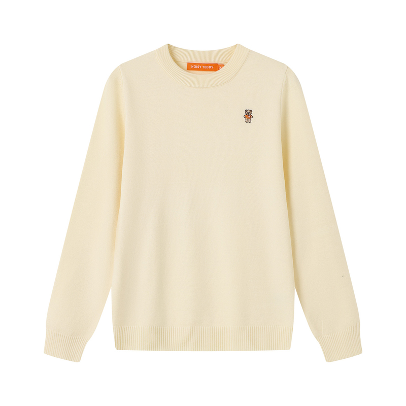 NOISY TEDDY25年秋季新款简约纯色女士圆领长袖套头毛衫休闲百搭