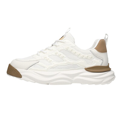 【新款大码男鞋透气休闲小白鞋】