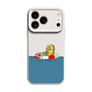 摆烂比奇堡丑鱼适用苹果18手机壳iPhone17promax磁吸16plus新款15居民14趣味13搞怪12上班x软液态硅胶男女air