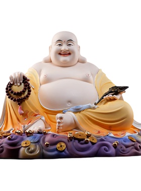 戴玉堂进宝弥勒家用客厅招财摆件