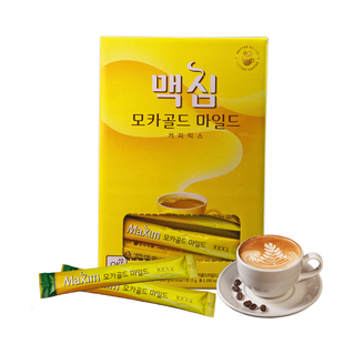黄麦馨咖啡韩国进口maxim100条红白金麦馨速溶三合一摩卡高考提神