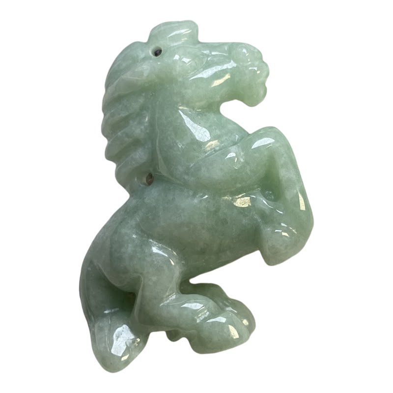 隆慈缘A货糯种阳绿翡翠马吊坠