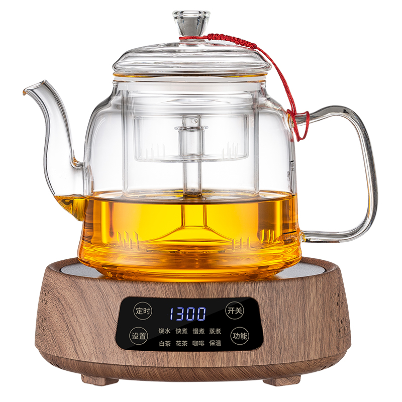 2025新款電陶爐大容量蒸煮一體茶壺煮茶器燒水壺耐熱玻璃茶壺套裝