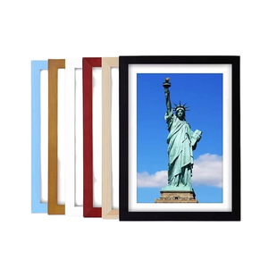 木质相框挂墙a4画框装裱儿童空框油画素描海报4k框架裱框玻璃卡纸