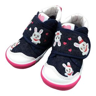 日本直邮MIKIHOUSE兔子捉迷藏鞋爱心刺绣宝宝学步鞋13-9307-685