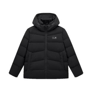 特步连帽羽绒服男士秋冬季新款加绒男装加厚上衣保暖防风运动外套