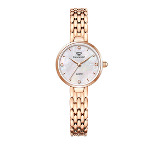 天王正品女士手表小众贝母盘钢带石英手表女款星辰31385 38节礼物