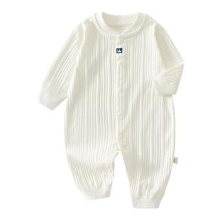 婧麒婴儿衣服春秋装宝宝秋季连体衣纯棉家居服四季款外出哈衣爬服