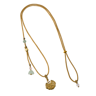 喜上眉梢编绳金锁锁包项链挂绳项链绳子黄金八宝罗盘编绳吊坠挂绳