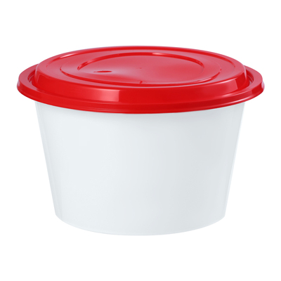 美式白色加厚圆形汤面碗打包盒盒