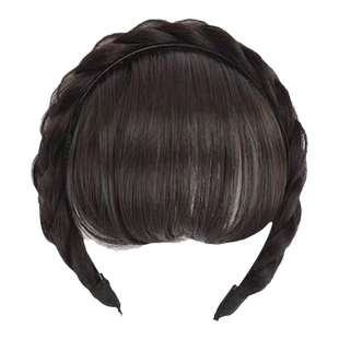 遮白发发箍鱼骨辫假发刘海一体增高颅顶有无鬓角麻花辫子外出头箍