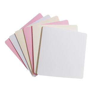 对折式正方形贺卡 简约空白纯色生日节日手写diy卡片15cm手工卡纸