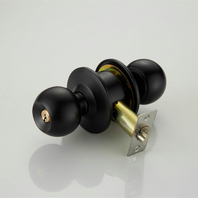 复古简约黑色红古铜球形锁球型室内门锁房门卧室圆锁铜芯田园包邮