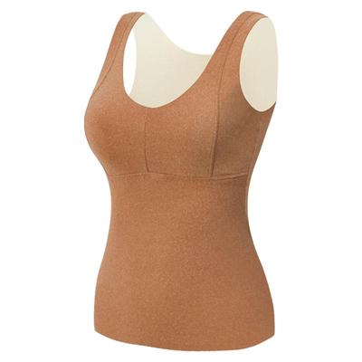 德绒保暖背心自发热带胸垫打底衫