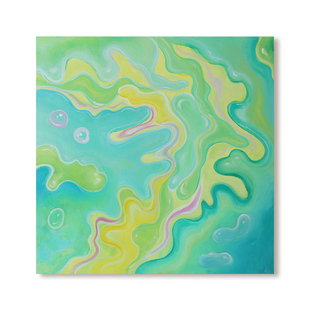 忒派梦幻浪漫《珊瑚海》抽象小众艺术手绘油画现代北欧客厅装饰画