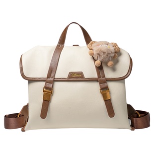 Disney/迪士尼正品多功能双肩包复古白色斜挎背包女电脑包书包