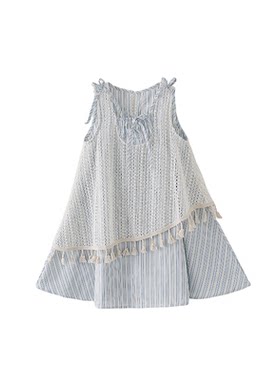 拉夏贝尔女童裙子富家千金感裙