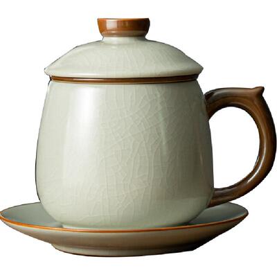 金镶玉办公室陶瓷汝瓷茶杯