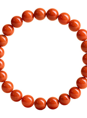 【焚尽无明】赤焰纹南红玛瑙手串