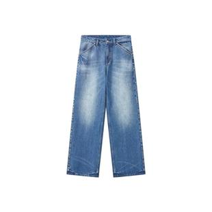 Ed Hardy埃德哈迪冬季流行新款女士铆钉直筒宽松牛仔长裤