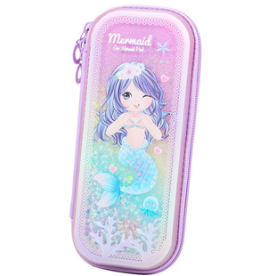 流沙笔袋美人鱼文具盒小学生文具袋女孩铅笔盒大容量创意幼儿园童