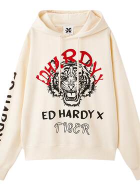 EdHardyX男女同款带帽圆领卫衣