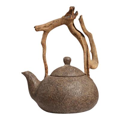 台湾陶艺师陈启南古陶飞天茶壶