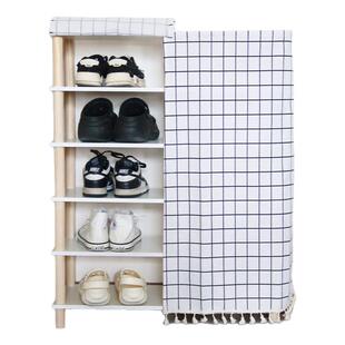 鞋架防尘盖布魔术贴简易